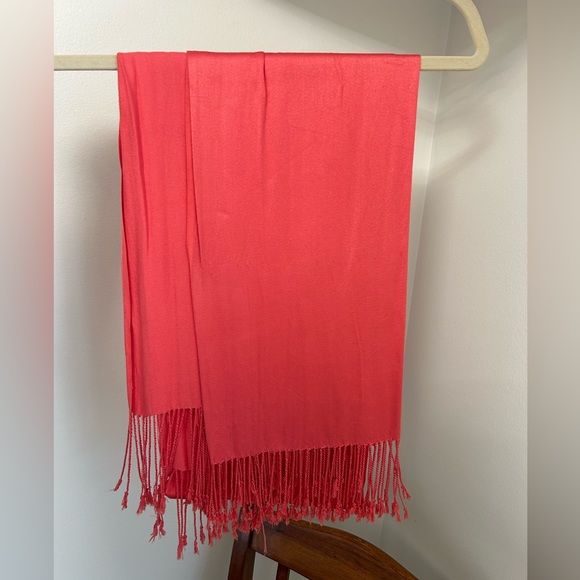 Coral Pashmina / Shawl / Wrap - Picture 4 of 5